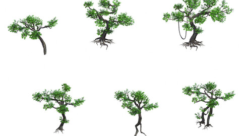 Lion camel - mountain cliff plant 02