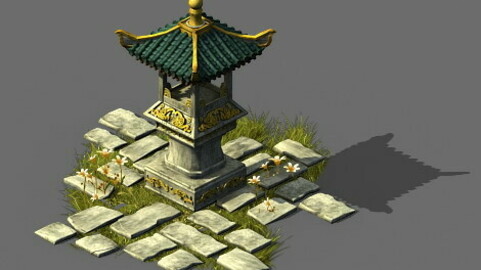 Game model - Garden - Stone lantern