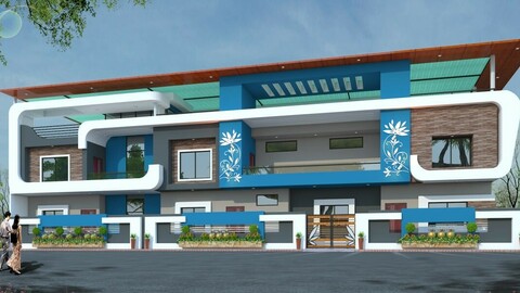 90 FOOT BY 50 FOOT ELEVATUON MODEL