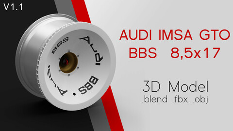 BBS Turbofan Wheel Audi 90 quattro IMSA GTO 3D Model