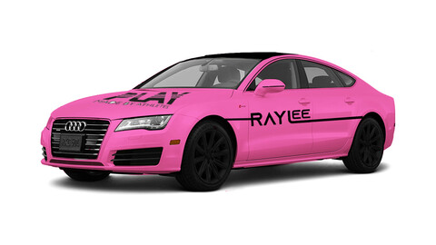 car illustration pinky