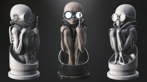 Baby Bullet (Giger and Alien Tribute) 3d print