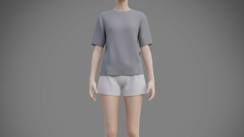 Womens pyjamas - 3D female casual outfit