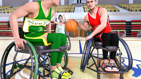 Z Sport Wheelchair and Poses for Genesis 8.1
