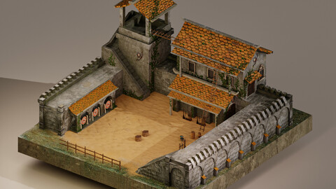 Archer Barracks Level 15 3D Model