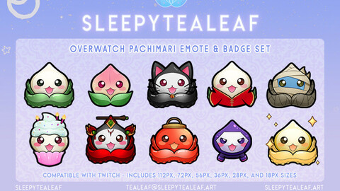 Overwatch Pachimari Emotes & Badges