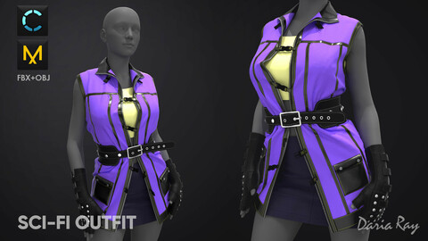Sci-Fi Outfit (Marvelous Designer and Clo3D)