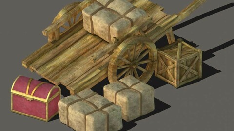 Ancient Transport Tool - Wooden Cart