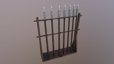 Low Poly Spears 3D Model free