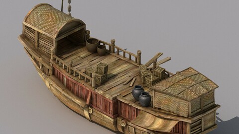 Traffic - Large wooden boat 2703