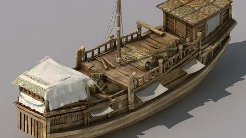 Transportation - Large wooden boat 2704