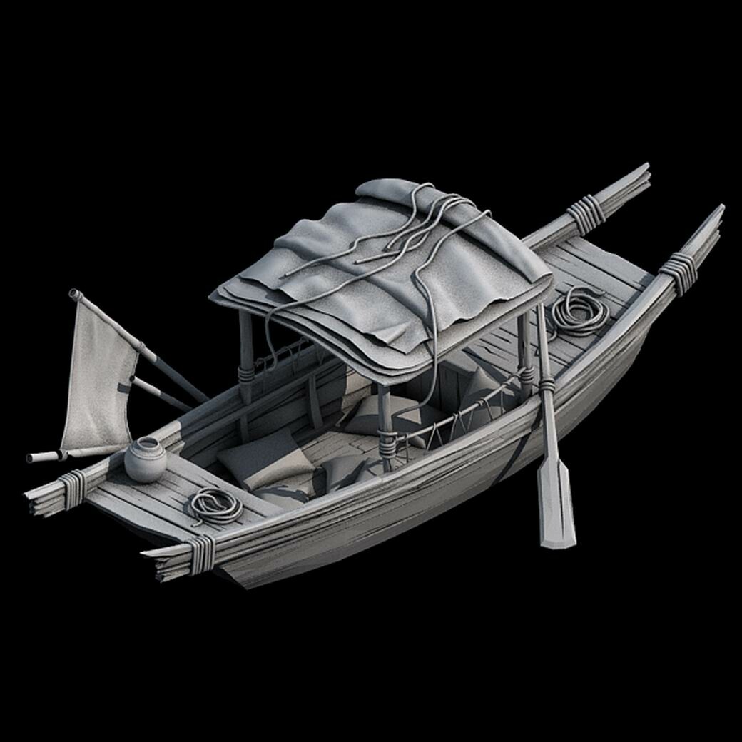 ArtStation - Small fishing boat 043