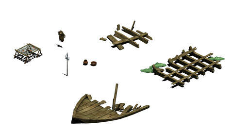 Fishing Village - Broken Ship - Fishnet Accessories