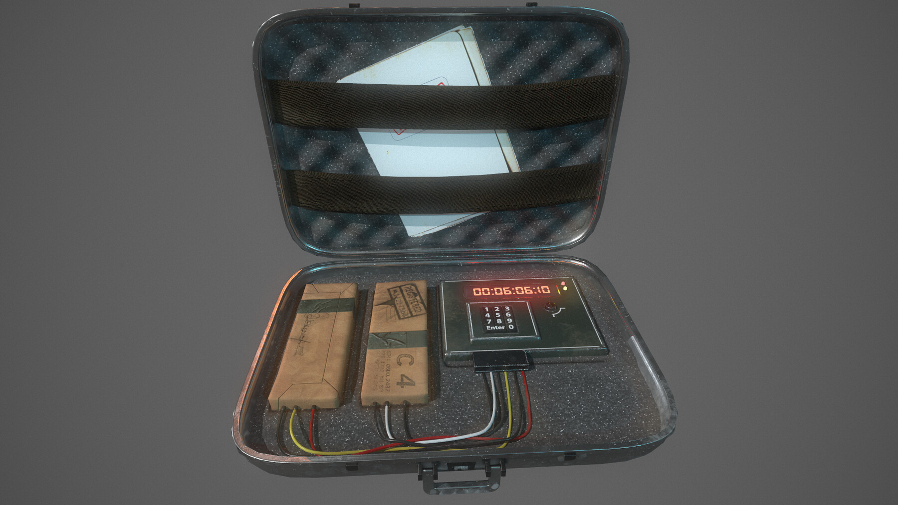 ArtStation Briefcase C4 Bomb Game Assets