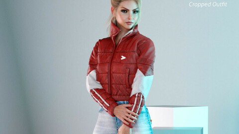 AJC Cropped Style Outfit For Genesis 8 Female(s)