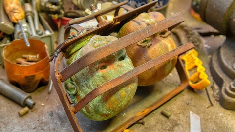 330+ Photos of the old puppet production in Russia, Gothic equipment, workshops.