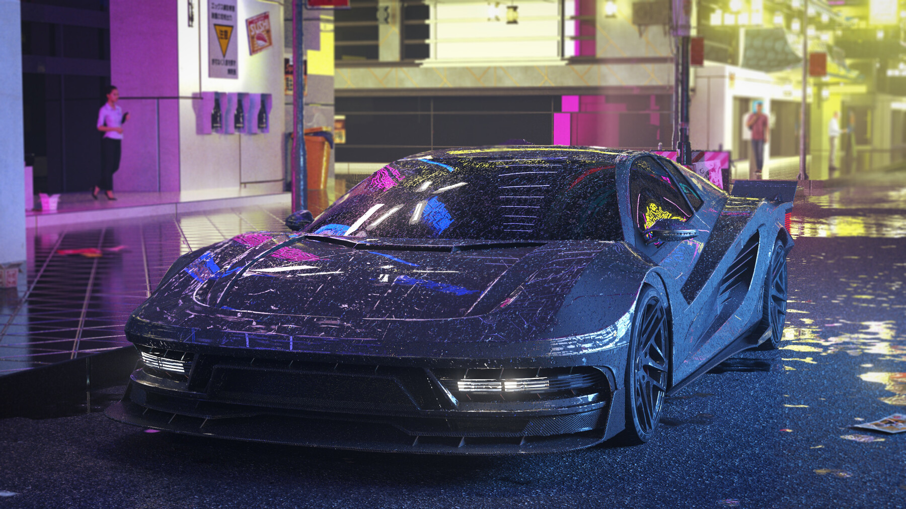 ArtStation - Cyberpunk car concept | Game Assets