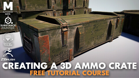 Creating a 3D Ammo Crate Game Asset - Free Tutorial