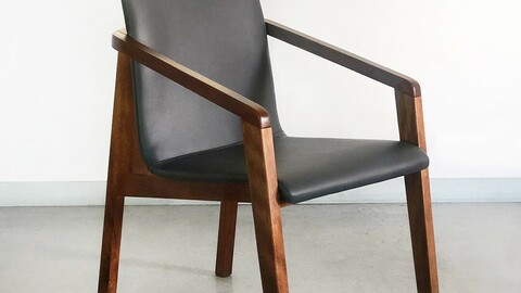 Mahogany Steel League Interior Wood Dining Chair