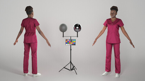 Young african nurse ready for animation 289