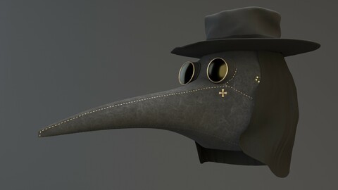 Plague Doctor Mask 3D model