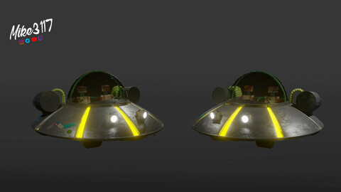 RICK and Morty spaceship 3d model