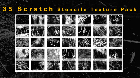 35 Scratch Stencile Texture Pack