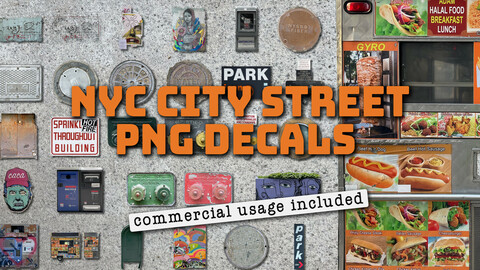 NYC Street Stuff - Isolated PNGs - Decals