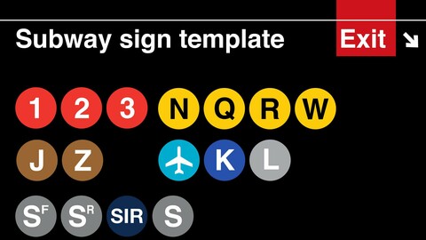 Templates for the NYC Subway & Street Signs