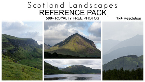 Reference Pack - Scotland Landscapes - 500+ Royalty Free Photos