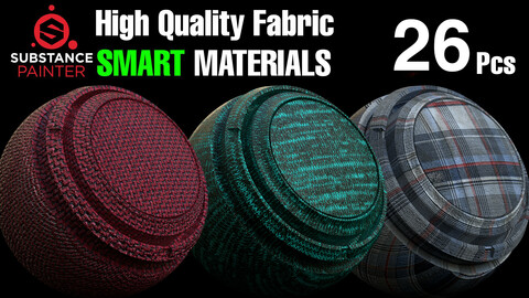 26 Reality Fabric Smart Material Pack  for Substance Painter