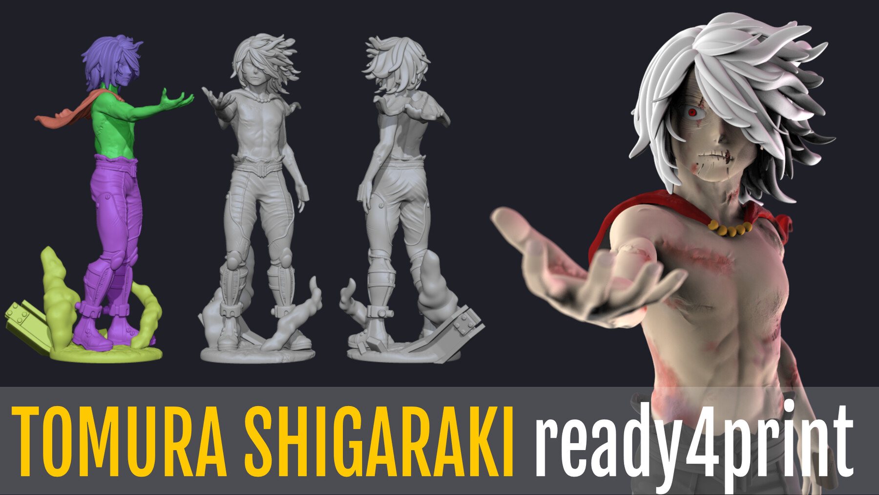 ArtStation - Tomura Shigaraki Awakened AFO from my hero academia 3d ...