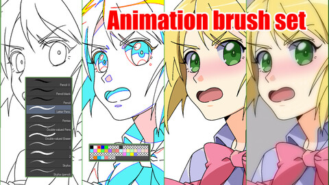 Animation brush set (brushes\color palette\autoaction)