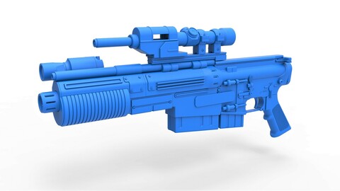 Cosplay 3D printable Blaster rifle A300 from the movie Rogue One 2016