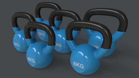 PBR 4-16KG Kettlebell V1 - Blue Light