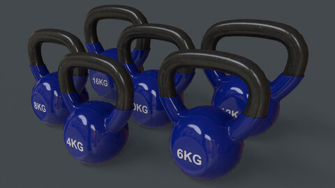 PBR 4-16KG Kettlebell V1 - Blue