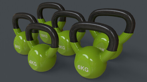 PBR 4-16KG Kettlebell V1 - Green Light