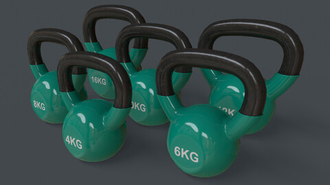 PBR 4-16KG Kettlebell V1 - Green