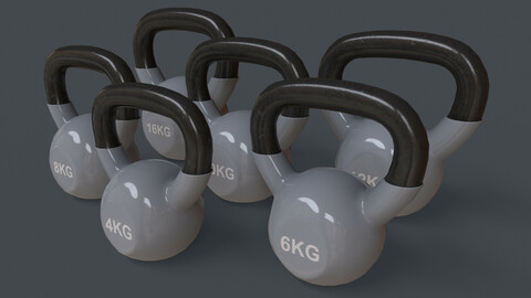 PBR 4-16KG Kettlebell V1 - Grey