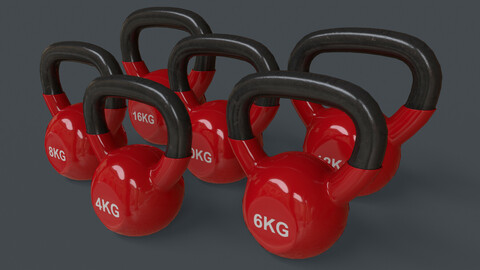 PBR 4-16KG Kettlebell V1 - Red