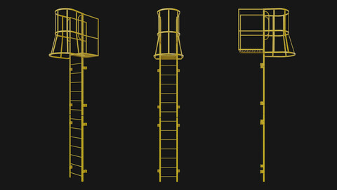Fire escape stair Yellow