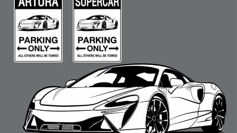 DIGITAL FILE VECTOR / Sign Parking Supercar Only ARTURA_03