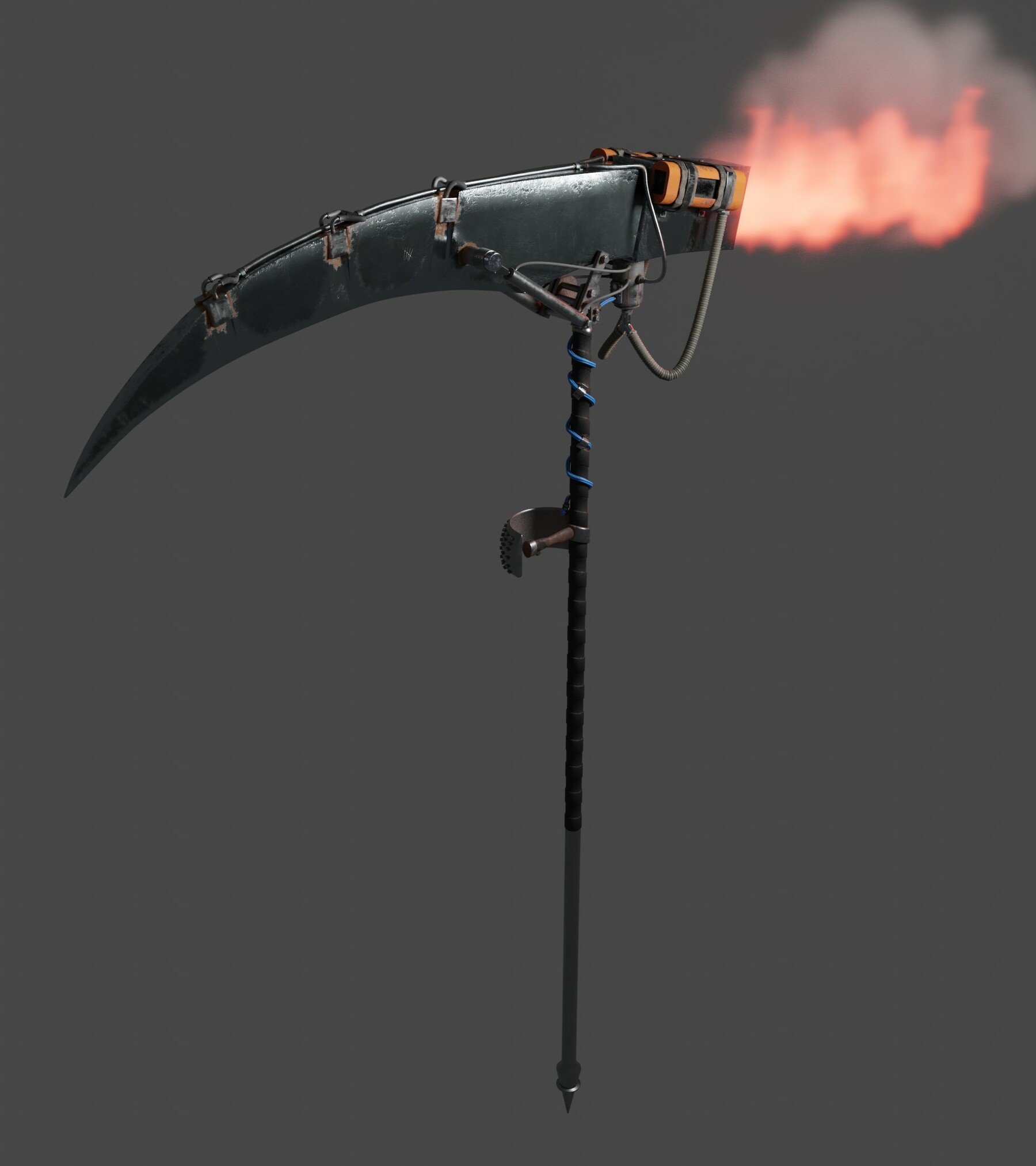 ArtStation - Fire-Spitting mechanical Scythe | Resources