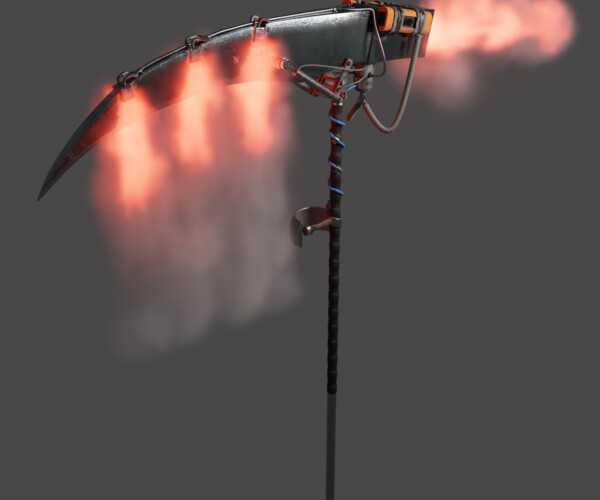 ArtStation - Fire-Spitting mechanical Scythe | Resources