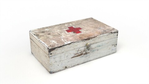 Old Wooden Medical Box