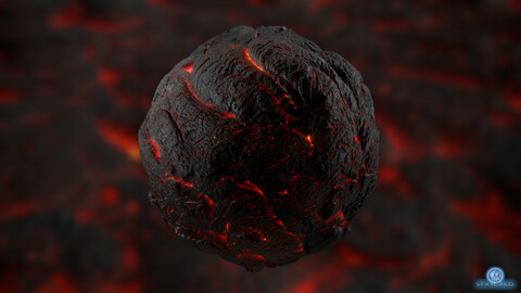Lava PBR Material - procedural (4k textures + .SBSAR)