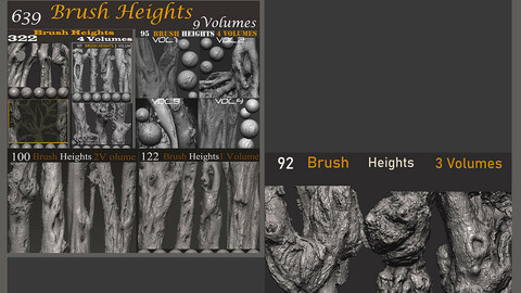 Z brush - Trunk Detail Brushes 11  Volumes