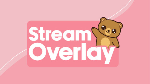 Twitch stream overlay - Cute bear