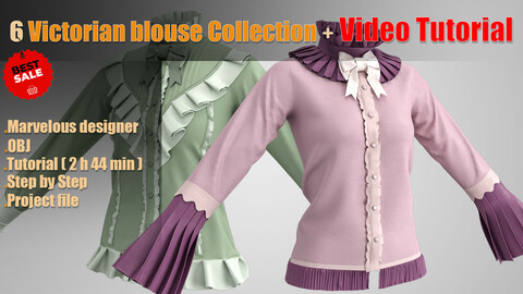 6 Victorian blouse Collection + Video Tutorial