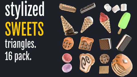 lowpoly stylized sweet pack